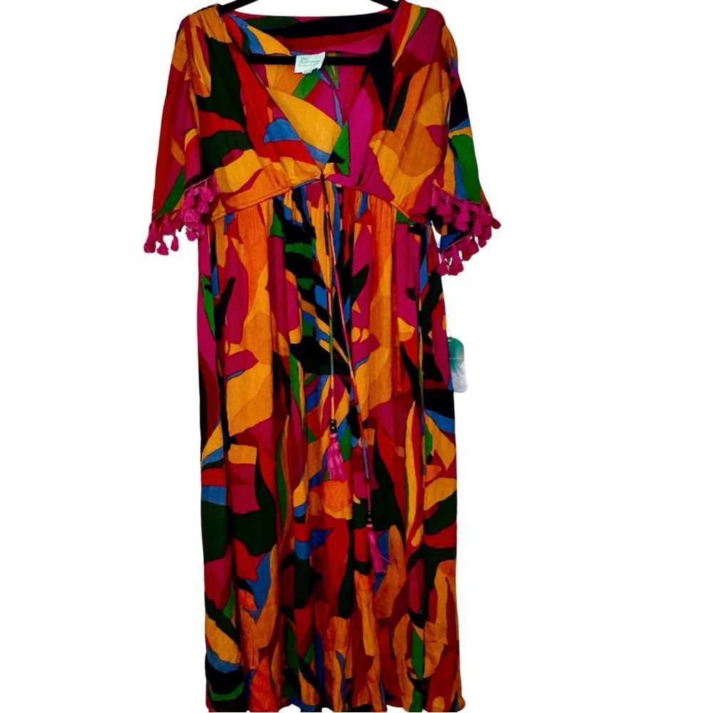 NWT | True Destinations | Colorful Abstract Maxi Dress | Size XS